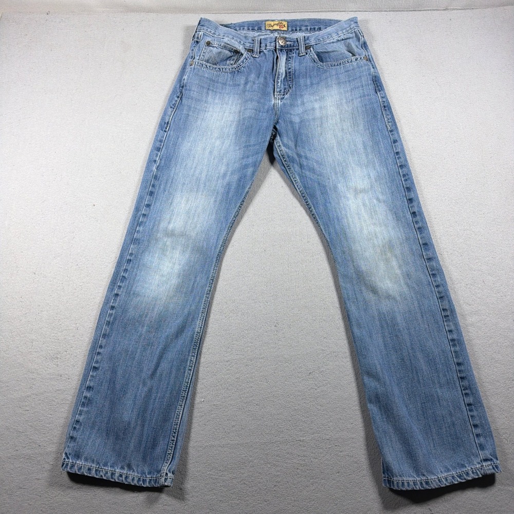 Wrangler 20X No 42 Jeans Men 33x34 Relaxed‎ Straight Light Wash Denim Western